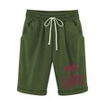 thumbnail image 2 of LOVZFMLL Women Printed Elastic Waist Drawstring With Casual Pockets Shorts Army Green S, 2 of 3