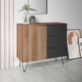 thumbnail image 2 of Manhattan Comfort 405AMC240 Commode Beekman de 35,43 Po avec 2 Tablettes, Brun et Noir, 2 of 3