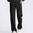 thumbnail image 4 of Styesk Men's Pants Men's Solid Color Pocket Work Pants Straight Leg Pants, 4 of 8
