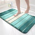 thumbnail image 2 of Green 50X80Cm Striped Floor Mat, Quick-Dry And Skid-Proof, Perfect For High-Traffic Wet Areas, Durable Fabric, 2 of 7