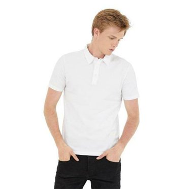 Men's Polo Quick-Dry 3 Buttons Outwear Plain Color Cotton Short Sleeved T Shirts (S, White)