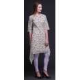 thumbnail image 3 of Bimba Hauts Imprimés Floraux Bouquet Violet et Roses pour Femmes Kurti Asymétrique Robe d'Été pour Filles Très Grand, 3 of 6