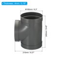 thumbnail image 2 of Unique Bargains 6 Inch 3 Way Duct Splitter T Shape Duct Connector 3 Way Hose Adapter Grey, 2 of 5