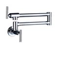 thumbnail image 1 of Pot Filler Double Joint Spout Folding Stretchable Swing Arm Wall Brass Kitchen Faucet Single Hole Two Handle Kitchen Sink Tap ,High Water Flow Rate, 1 of 6