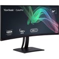 thumbnail image 3 of ViewSonic VP3481a ColorPro 34 pouces WQHD+ Moniteur incurvé avec FreeSync, rafraîchissement 100 Hz, USB C (90 W), 100 % sRGB, HDR10, RJ45, mode daltonisme, étalonnage matériel pour vidéo et graphiques, 3 of 8