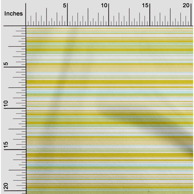 oneOone Cotton Silk Fabric Horizontal Stripe Printed Craft Fabric BTY 42 Inch Wide