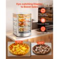 thumbnail image 4 of KFFKFF 3-Tier Commercial Food Warmer Display, 800W Food Display Warmer with LED Light, Adjustable Shelf and Stainless Steel Frame, 86℉~185℉ Air Heating, 60L, 4 of 9