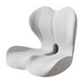 thumbnail image 1 of Esquirla Car Non Slip Pad Back Rest Breathable Butt Support Sitting Ergonomic Cushion Light Gray, 1 of 7