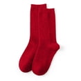 thumbnail image 2 of Women's Casual Home Solid Color Mid-Calf Socks, Warm Wool, Polyester, One Size Fits Shoe Sizes 35-42, 2 of 4