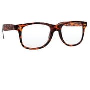 grinderPUNCH 2 Pair Value Lot Frame Clear Lens for Men Women Reading Glasses +4.00, Black Tortoise