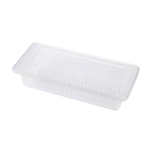 Récipient de Stockage Alimentaire Transparent Multifonctionnel Empilable Accessoires de Conservation de Réfrigérateur avec Égouttoir