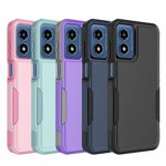 Pour Motorola Moto G Play 4G 2024 Boitier, Étui de protection robuste pour Moto G Play 4G 2024,Njjex Protection militaire de niveau double couche résistant aux chocs étui téléphonique robuste - noir