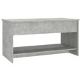 thumbnail image 3 of 809651 vidaXL Coffee Table Concrete Grey 102x50x52,5 cm Engineered Wood, 3 of 5