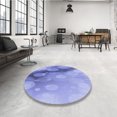 thumbnail image 4 of Ahgly Company Tapis de Zone Lavable en Machine Carré Transitionnel Jeans Bleu, 4 Pieds Carré, 4 of 7