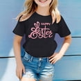 thumbnail image 2 of LUOGENLI T-Shirt pour Filles Mode Décontractée pour Enfants Imprimé Col Rond Manches Courtes T-Shirt Maxi Ensembles 2 Pcs Manches Longues Noir 1-2 Ans, 2 of 4