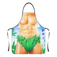 thumbnail image 1 of Langgg Personalized Waterproof Apron Barbecue And Outdoor Activities Rear Tie Barbecue Muscular Mens YH15, 1 of 6
