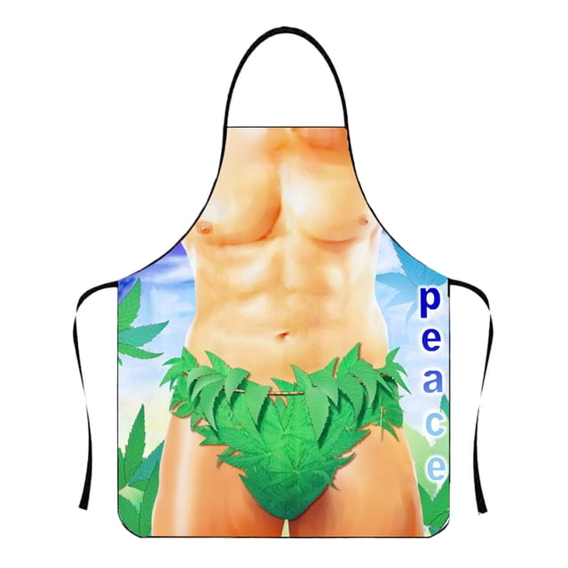 Langgg Personalized Waterproof Apron Barbecue And Outdoor Activities Rear Tie Barbecue Muscular Mens YH15