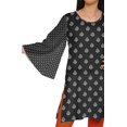 thumbnail image 4 of Moomaya Kurtis Courtes en Poly-Crêpe pour Femmes, Robe à Manches Kimono Imprimée, Haut Indien, 4 of 5