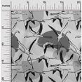 thumbnail image 2 of oneOone Georgette Viscose Light Gray Fabric Flamingo Craft Projects Decor Fabric Printed By The Yard 42 Inch Wide, 2 of 5