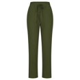 thumbnail image 3 of Pantalon Décontracté d'Été pour Femmes en Coton et Lin avec Poches, 3 of 7