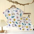 thumbnail image 2 of Ensemble de Pyjama pour Fille, Col Ras du Cou à Motif, Doux et Confortable, Tenue d'Été pour Filles, Vêtements pour Tout-Petit Garçon 5-6 Ans, Vêtements pour Enfants, 2 of 6