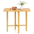 thumbnail image 1 of Costway Foldable Dining Table for 2-4 People Extendable Table with Rubber Wood Legs Natural, 1 of 10