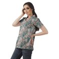 thumbnail image 3 of Moomaya Chemise Tunique Style Enveloppant pour Femmes en Coton Décontracté Col Classique Boutonné, 3 of 6
