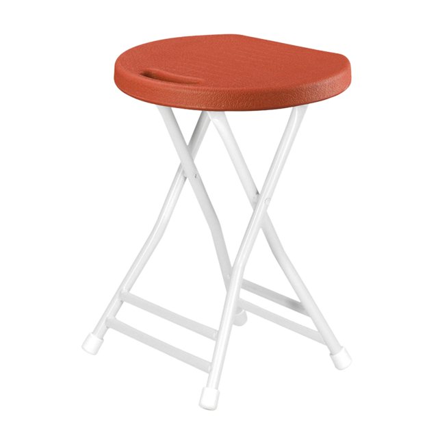 Folding Stool High Stool Camp Stool Furniture Round Stool Camping Chair Foldable red