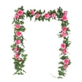 thumbnail image 2 of Simulation Rattans, 220Cm/86.6Inches Simulation 10 Heads of Rose Vines Decoration Valentine's Day Scene Setting Wall Hanging Mantel Tabletop Decor Valentine's Day Decoration, 2 of 6