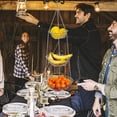 thumbnail image 4 of Hanging Fruit Baskets for Kitchen Storage Tools Three-Layer Fruit Hanging Basket Hollow Fruit Three-Layer Hanging Basket Household Folding Storage Iron Hanging Basket, 4 of 9