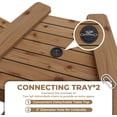 thumbnail image 3 of Bar Height Adirondack Chair Set - 2 Tall Outdoor Chairs with Connecting Table Tray, 3 of 7