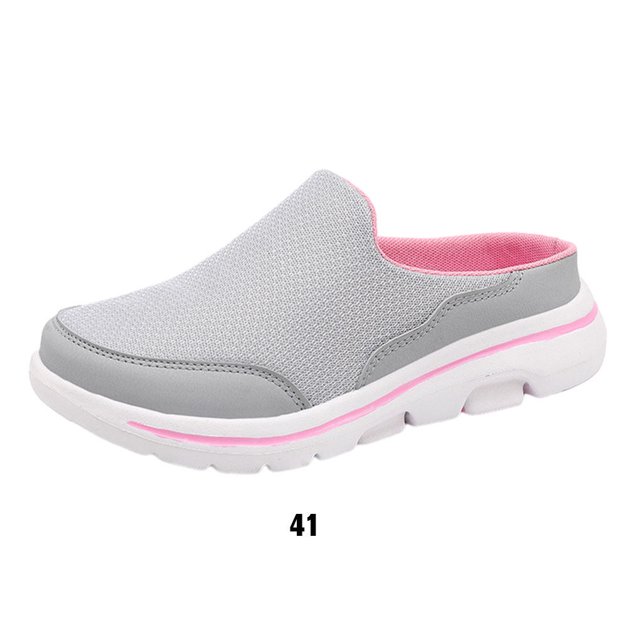 1 Paire Femmes Portable Style Décontracté Couverture en Maille Piscine Fête Sandales à Enfiler Décontractées Voyage Respirantes Design Simple Pantoufle Sandale Chaussures Gris Rose Taille 41