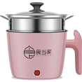 thumbnail image 1 of Electric Hot Pot  Non-Stick Ramen Noodles Cooker  1.8L Mini Pot with Power Adjustment  Beige, 1 of 9