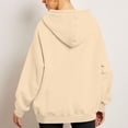 thumbnail image 4 of RKSTN Hoodies for Women Fall Solid Color Basic Loose Hoodie Plus Size Sweatshirt Long Sleeve Kangaroo Pocket Drop Shoulder Pullovers Tops, 4 of 6