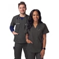 thumbnail image 4 of Sivvan Unisex V-Neck 3 Pocket Scrub Top (Available in 15 Colors), 4 of 7