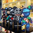 thumbnail image 2 of Giant Fluid Violence Bear Cartoon Love Violent Bear Bearbrick Colour Model Building Block Micro Diamond Bricks Kids Toy Gift Set, 2 of 4