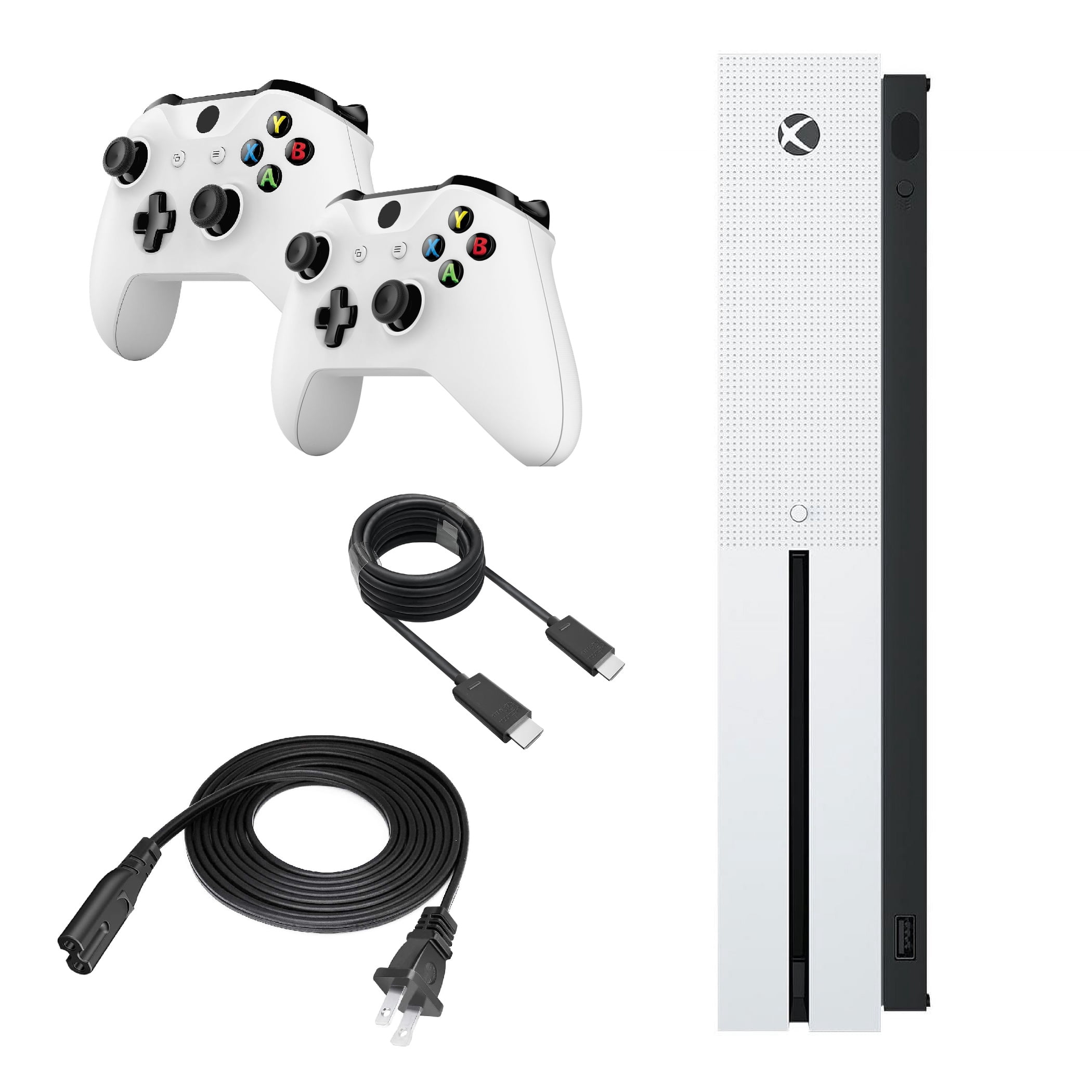 Microsoft Xbox One S Gaming Console 500GB Disc Edition with Two