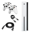 thumbnail image 2 of Microsoft Xbox One S Gaming Console 500GB Disc Edition with Two RetroFam Wireless Controllers (Refurbished), 2 of 5