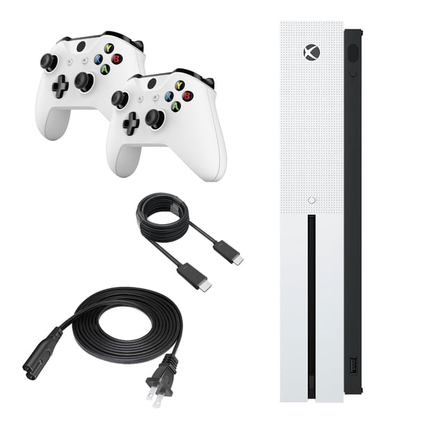 Microsoft Xbox One S Gaming Console 500GB Disc Edition with Two