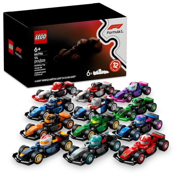 LEGO Voitures de course de F1 à collectionner - Lot de 6, Ensemble de véhicules 66796