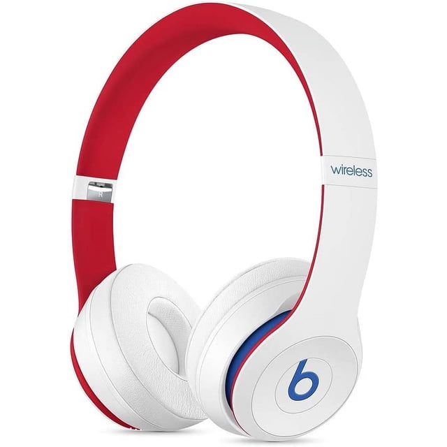 Restored Beats Solo3 Wireless On-Ear Headphones - W1 Chip, Class 1 Bluetooth, 40 Hours of Listening Time, Built-In Microphone and Controls - (Club White)