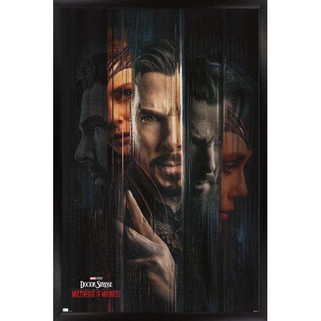 Marvel Doctor Strange dans le Multivers de la Folie - Affiche Murale Teaser en une Feuille, 14,725 Pouces x 22,375 Pouces, Présentant un design Sombre et à Fragmentation Verticale avec des Visages Superposés et une Main Centrale, Imprimée sur Papier d'Affiche Lustré, Idéale pour l'Art Mural et la Déco de Pièce dans les Chambres, Bureaux Ou Dortoirs.
