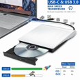 thumbnail image 3 of External CD DVD Drive USB 3.0 Type C Portable CD/DVD -/+RW Player Burner Reader Optical Drive ,Widely Use, 3 of 6