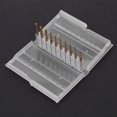 thumbnail image 1 of Fraise de Fin de Carbure, 10pcs Titane Enduit 0.8mm3.17mm PCB Outil de Coupe de Performance Entraîné, 1 of 8
