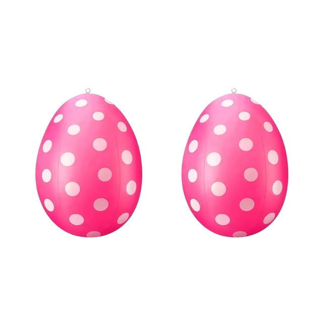 ZheElen 2pcs/set Easter Inflatable Easter Eggs Cheerful made of Atmosphere Party Inflatable Balloons Gardens