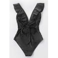 thumbnail image 4 of Cupshe Maillot de Bain une Pièce Noir à Volants à Lacets pour Femme, m, 4 of 4