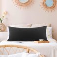 thumbnail image 2 of REGALWOVEN Brushed Microfiber Pillowcase Body Pillow Pillowcase, Standard Black, 2 of 9