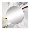 thumbnail image 2 of Designart "Grey-Toned Geode Waves IV" Abstract Square Mirror For Wall Decor - Large Grey Square Printed Wall Mirror Art - Square Modern Mirror - Wall Mounted Square Large Mirror, 2 of 5