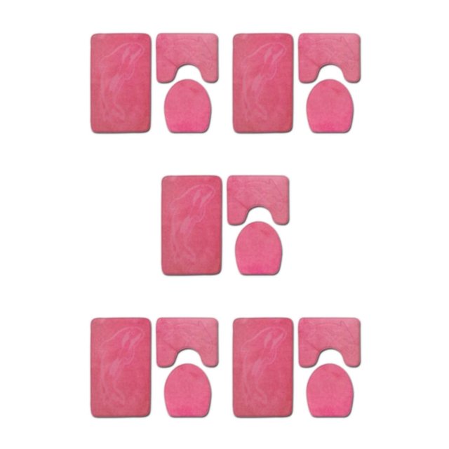 relayinert 3pack/lot Non-Slip And Absorbent Bathroom Mat Set Feet Dry And Fresh Anti-slip Polyester Non-Slip Chenille Bath Rug PJ210611-B004 5Set
