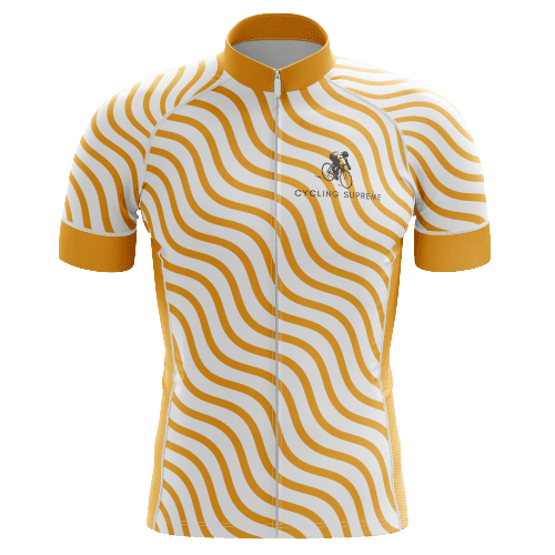 Thanksgiving Orange Wave Men's Cycling Jersey - XL